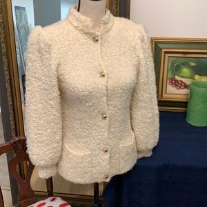 Boucle Altman& Co Fifth Avenue NY ivory jacket sz M